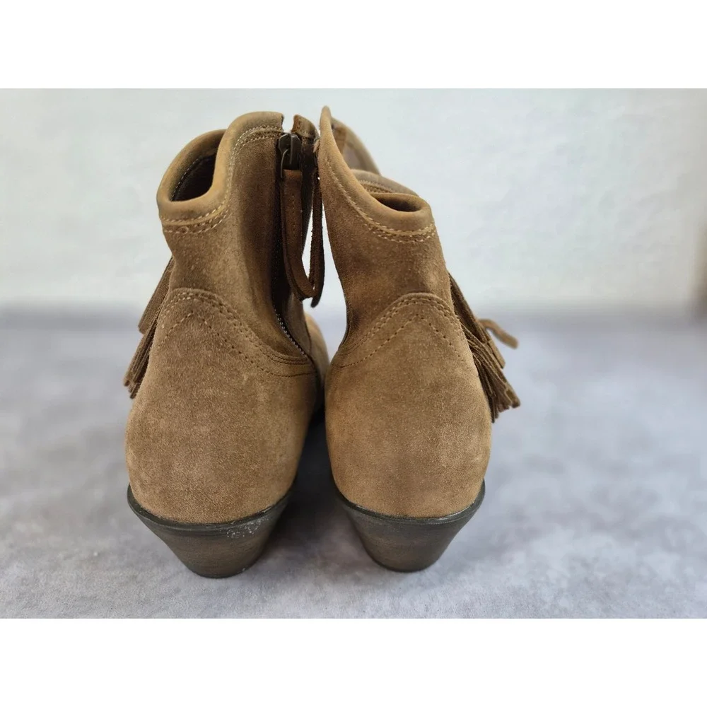 Ariat Dixon Fringe Brown Suede Western Ankle Boots 10021630 Womens 10B